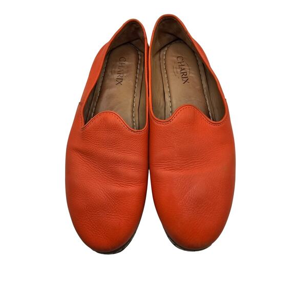 Charix Leather Orange Slip On Loafers Sz 11.5 (43) - Picture 7 of 7